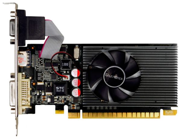 Видеокарта Leadtek GeForce GT 610 810Mhz PCI-E 2.0 1024Mb 1066Mhz 64 bit DVI HDMI HDCP